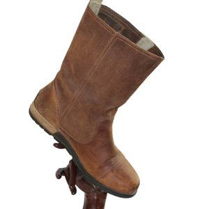 Sorel Major Light Distress Nutmeg Burnished And Suede Women's Moto Boot, Size 9